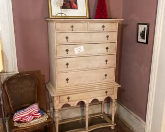 Contemporary highboy dresser