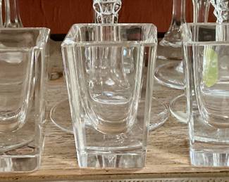 Crystal shot glasses