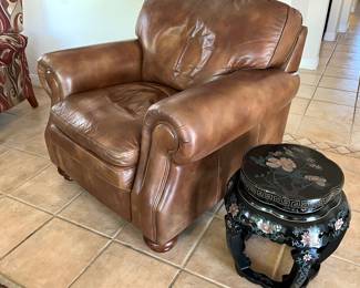 Thomasville leather armchair