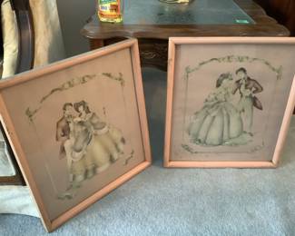 Vintage pair of pictures