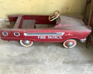 Fire Patrol metal pedal car