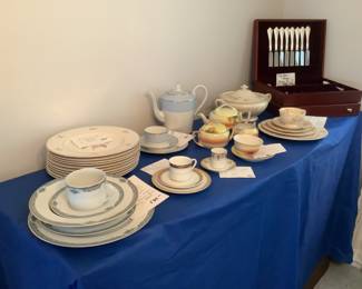 Multiple sets of china and flatware