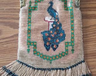 Gorgeous vintage metal mesh purse with Peacock design