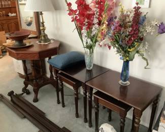 Four sets of nesting tables.  Top table is 22 x 16.  Each set $28.