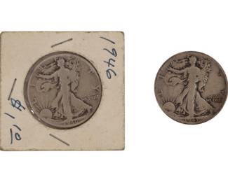 Pair of Walking Liberty Half Dollars