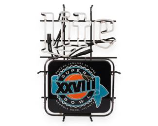 Vintage 1994 Super Bowl Miller Lite Neon Bar Sign