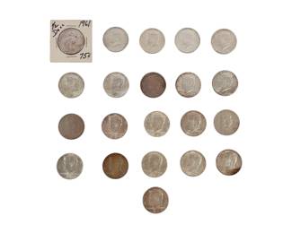 Lot of 21 1964 Half Dollars