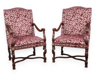 Vintage European Upholstered Armchairs
