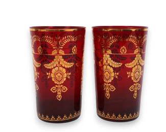 Pair of Vintage Inspired Pottery Barn Glasses