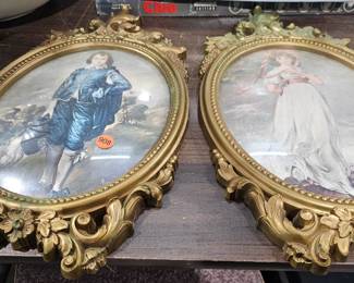 BLUE BOY AND PINKY FRAMED PICTURES