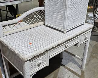 WICKER DESK