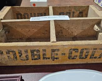 WOODEN DOUBLE COLA CRATE