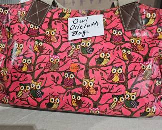 OWL  OILCLOTH BAG