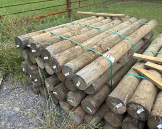 BUNDLE OF 28 6X7 TREATED POSTS