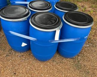 5 PLASTIC BARRELS
