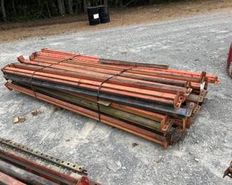 LOT OF INDUSTRIAL SHELVING BRACKETS