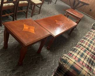 COFFEE TABLE AND TWO END TABLES