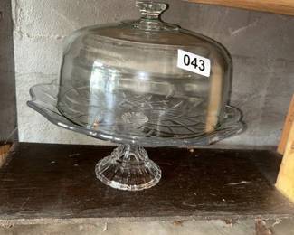 GLASS CAKE STAND