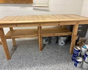 Incredible handmade tongueingroove pine Work bench  extra large