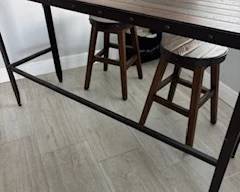 bar with two stools
