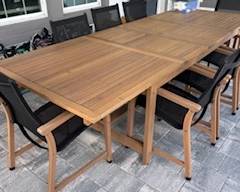 outdoor dining set with 8 chairs
