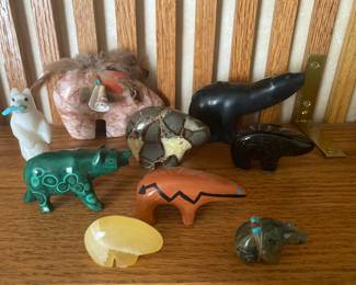 Variety of Native American fetishes