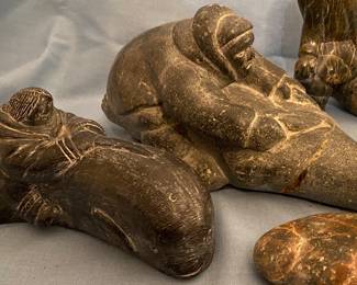 Inuit stone carvings
