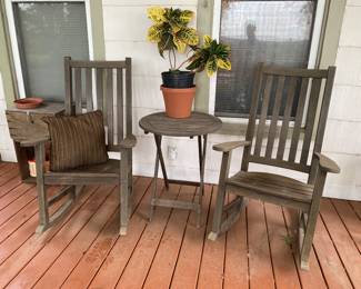 Wood porch rocking chairs