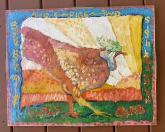 Original rooster painting
