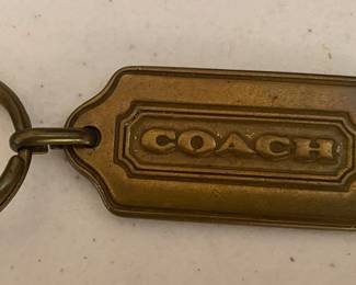Vintage brass Coach keychain 