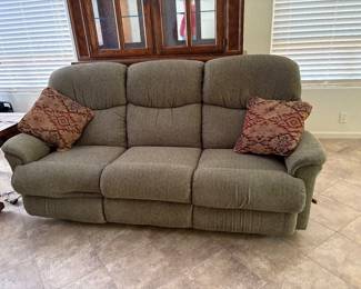 La-z-boy Olive Green Reclining Seats (2) Sofa
