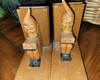 Folk art bookends
