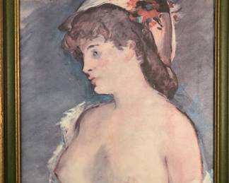 Lovely French-Style Painting, unsigned