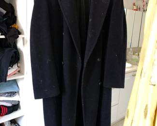 Men's Black Cashmere Overcoat