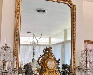 Imposing Antique Gilt Frame Mirror