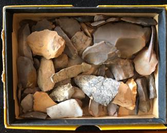 Box of Small Antique Arrow Heads