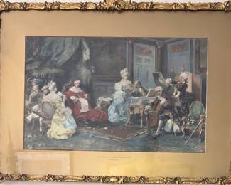 Vintage Hand-Colored Etching