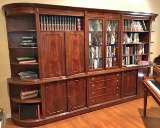George III-Style Flame Mahogany Wall Unit
