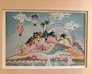 Lovely Miniature Fanciful Painting by Robert Hilliard