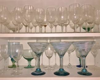 Crystal Stemware, Mexican Martini Glasses, etc.