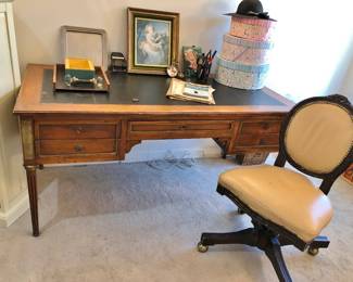 Louis XVI-Style Leather Top Desk