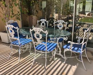 Hollywood Regency Patio Table for 6