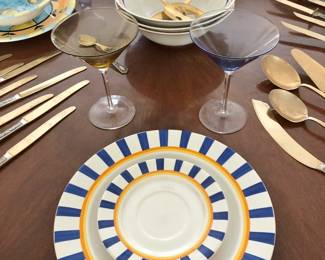 Silver Gilt Enamel Flatware from Siam