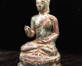 Antique Small Bronze Seated Buddha