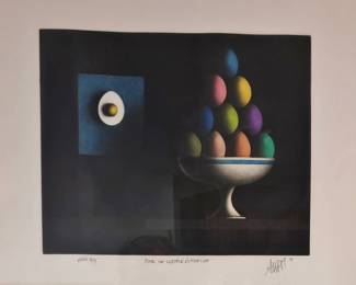 French Still LIfe - Orig. Litho by Mario Avati, listed