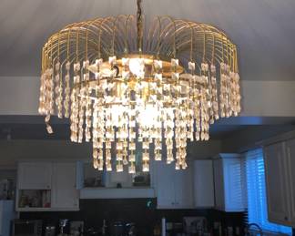 1070s Crystal Cascade Chandelier