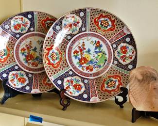 Pair Large Imari Planters