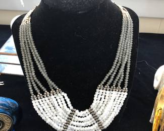 Antique Crystal Bead Necklace