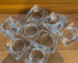 LUCITE NAPKIN RINGS