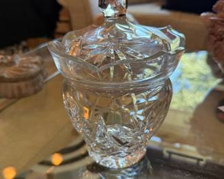 CRYSTAL BISCUIT JAR